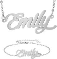 📿 huan xun customizable name necklace, personalized golden silver jewelry logo