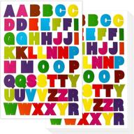 🌈 vibrant kenkio alphabet cardstock stickers: colorful and eye-catching logo