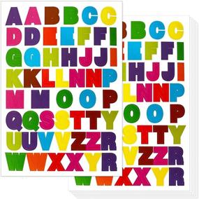 img 4 attached to 🌈 Vibrant Kenkio Alphabet Cardstock Stickers: Colorful and Eye-Catching