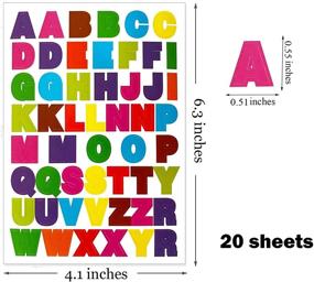 img 3 attached to 🌈 Vibrant Kenkio Alphabet Cardstock Stickers: Colorful and Eye-Catching