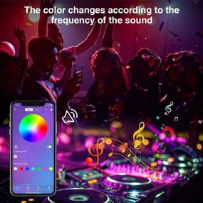 img 2 attached to 32.8ft/10m RGB Led Strip Lights with Music Sync, Color Changing USB Lighting Strips Controlled Via Bluetooth APP & IR Remote 44 Keys, Including 180 5050 RGB LED Strip Lights for Bedroom, TV