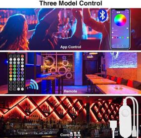 img 3 attached to 32.8ft/10m RGB Led Strip Lights with Music Sync, Color Changing USB Lighting Strips Controlled Via Bluetooth APP & IR Remote 44 Keys, Including 180 5050 RGB LED Strip Lights for Bedroom, TV