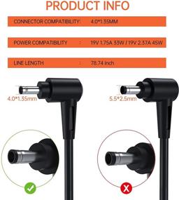 img 2 attached to 💻 High Power 45W 33W Laptop Charger for ASUS VivoBook F510UA F510U F510QA F510Q F510 F512FA F512DA F512F F512D F512 F510UA-AH55 F510UA-AH51 Zenbook UX330 UX330U UX360 UX360C UX305 UX305C Q302L Q304U Q504UA Laptop