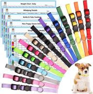 🐶 14 pcs puppy collars for litter puppy id collars: whelping, safety buckle, and breakaway design logo