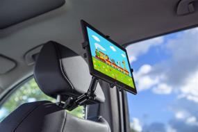 img 3 attached to High-Quality Car Headrest Tablet Holder - Adjustable Arm, Sturdy Aluminum Mount for iPad 7, Galaxy Tab, Fire Tablets | Mount-It! Premium (MI-7310)