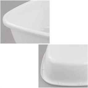 img 2 attached to 🧽 Yarebest 4-Pack 12 Quart Plastic Wash Basins, Dish Washing Pans, White