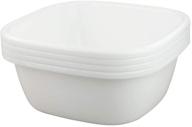 🧽 yarebest 4-pack 12 quart plastic wash basins, dish washing pans, white logo