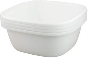 img 4 attached to 🧽 Yarebest 4-Pack 12 Quart Plastic Wash Basins, Dish Washing Pans, White