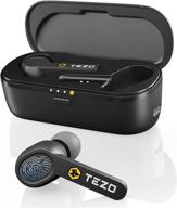 🎧 tezo wireless earbuds: ipx8 waterproof bluetooth earphones with touch control, tws & mic - ideal for sports and work logo