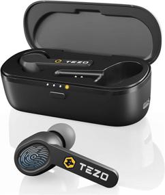 img 4 attached to 🎧 TEZO Wireless Earbuds: IPX8 Waterproof Bluetooth Earphones with Touch Control, TWS & Mic - Ideal for Sports and Work