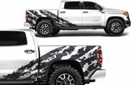 🚗 усилите свой toyota tundra с помощью комплекта графической наклейки factory crafts shred side 3m vinyl decal wrap - матовый черный | совместим с tundra crew cab 2014-2020 логотип