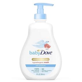 img 4 attached to 👶 Baby Dove Tip to Toe Baby Wash and Shampoo: Gentle Cleansing for Delicate Skin, Rich Moisture Formula, Tear-Free and Hypoallergenic 13 oz