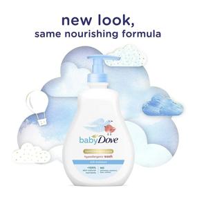 img 2 attached to 👶 Baby Dove Tip to Toe Baby Wash and Shampoo: Gentle Cleansing for Delicate Skin, Rich Moisture Formula, Tear-Free and Hypoallergenic 13 oz