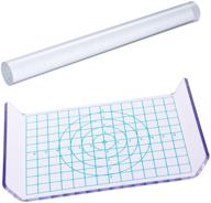 📏 ultnice 2pcs acrylic clay rolling pin set with grid-imprinted acrylic sheet board logo