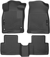 🚗 husky liners 98461 weatherbeater полы на 2016-2019 honda civic coupe/sedan & 2017-2019 honda civic hatchback - черный логотип