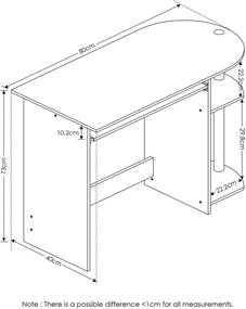 img 2 attached to 🖥️ Furinno Simplistic Computer Desk with Keyboard Tray - Dark Brown/Black - Easy Assembly for Enhanced SEO