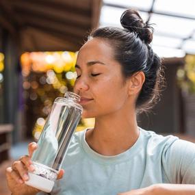 img 2 attached to 🌬️ VitaJuwel Inu! DIY Crystal Water Bottle - Cloud White, The Original