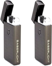 img 2 attached to 🔥 Saberlight 2 Pack: Rechargeable Flameless Plasma Beam Lighter - Windproof & Splashproof, No Butane Needed!