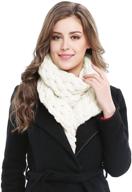 🧣 winter's warm twist cable knit neck warmer scarf shawl for women logo