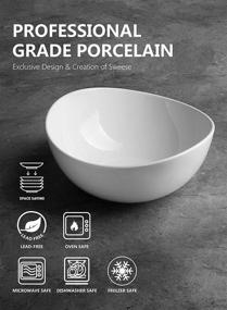 img 2 attached to 🍿 Sweese 104 101 Porcelain Bowls Popcorn - Versatile and Stylish Snack Serveware