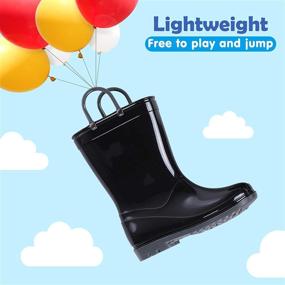 img 1 attached to 👞 Waterproof Toddler Boots with Handles for Little Boys' Outdoor Shoes