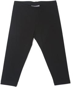 img 1 attached to Khanomak Girls Capri Crop Cotton Leggings Tights Pants for Kids (Sizes 2T-12 Yrs) by Hollywood Star Fashion