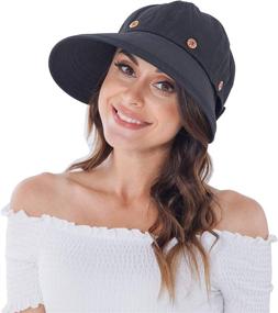 img 4 attached to 👒 Naivlizer Women's Wide Brim Floppy Straw Beach Hat - Stylish UPF Sun Visor for Outdoor Travel and Summer Adventures