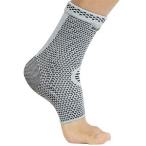 img 4 attached to 🩹 NeoTech Care Bamboo Fiber Ankle Support Brace, Gray - Size Small, 1 Unit