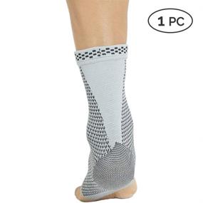 img 1 attached to 🩹 NeoTech Care Bamboo Fiber Ankle Support Brace, Gray - Size Small, 1 Unit