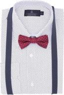 👔 vittorino dress shirt set for boys with matching bowtie and suspenders logo