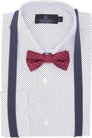 img 3 attached to 👔 Vittorino Dress Shirt Set for Boys with Matching Bowtie and Suspenders