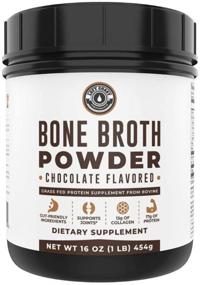 img 4 attached to Grass-Fed Chocolate Bone Broth Protein Powder 1 lb, Non-GMO & Gut-Friendly Ingredients, Dairy-Free Protein Powder by Left Coast Performance