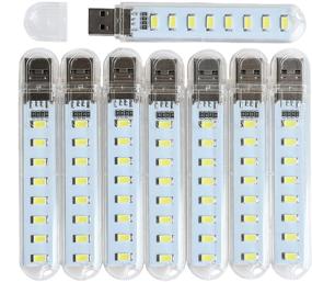 img 4 attached to 🔦 VOKARO USB Light: 8-Pack Camping Led Lights for Power Bank PC Laptop - White