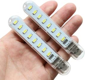 img 1 attached to 🔦 VOKARO USB Light: 8-Pack Camping Led Lights for Power Bank PC Laptop - White