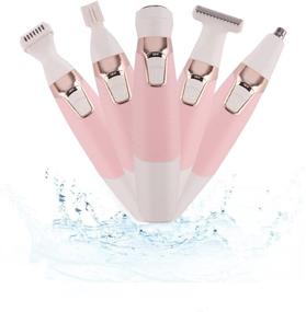 img 4 attached to 🔪 Women's Eyebrow Trimmer, Facial Hair Remover and Electric Eyebrow Razor - Painless, Rechargeable, USB 5 in 1 Device for Eyebrow, Nose, Facial, Body, Upper Lip...