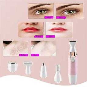 img 1 attached to 🔪 Women's Eyebrow Trimmer, Facial Hair Remover and Electric Eyebrow Razor - Painless, Rechargeable, USB 5 in 1 Device for Eyebrow, Nose, Facial, Body, Upper Lip...