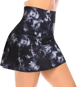 img 3 attached to 🎾 Tennis Skirts for Women: Pleated Athletic Golf Skorts with Shorts & Pockets - Activewear Running Workout Sports Skirt