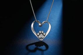 img 2 attached to Rosa Vila Heart Shape With Dog Paw Necklace: Perfect Gift for Dog Owners, Remembrance, Veterinarians & K9 Officers