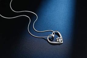 img 1 attached to Rosa Vila Heart Shape With Dog Paw Necklace: Perfect Gift for Dog Owners, Remembrance, Veterinarians & K9 Officers