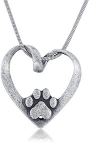 img 4 attached to Rosa Vila Heart Shape With Dog Paw Necklace: Perfect Gift for Dog Owners, Remembrance, Veterinarians & K9 Officers