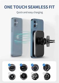 img 1 attached to 🧲 MANKIW Magnetic Car Mount + Charger for iPhone 12 Pro Max - Includes Phone Holder and Magnetic Cases - Compatible with 6.7" Screen Size