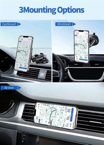 img 2 attached to 🧲 MANKIW Magnetic Car Mount + Charger for iPhone 12 Pro Max - Includes Phone Holder and Magnetic Cases - Compatible with 6.7" Screen Size