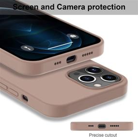 img 2 attached to 📱 DEENAKIN iPhone 12 Pro Max Case - Liquid Silicone Gel Rubber Bumper Cover, with Screen Protector, Slim Fit and Shockproof - Light Brown, 6.7-inch