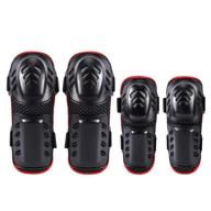 🛡️ adjustable size protector elbow knee shin guards for youth women - ideal for motocross, motorcycles, bicycling, cycling, racing, skiing, and roller skating logo