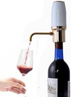 🍷 white electric wine aerator pourer rechargeable usb one touch air wine decanter portable wine dispenser by spread pixie dust (white model) логотип