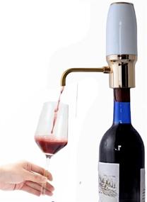 img 2 attached to 🍷 White Electric Wine Aerator Pourer Rechargeable USB One Touch Air Wine Decanter Portable Wine Dispenser by Spread Pixie Dust (White Model)