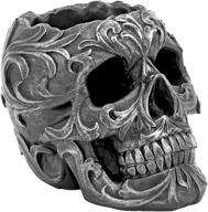 deaths grip skull pencil holder logo