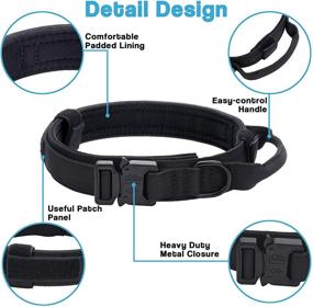 img 3 attached to 🐾 Enhanced VMC Tactical Dog Collar Walking Kit - Bungee Leash, Poo Bag Included! Ideal Fit for Most K9 Friends - Sturdy, Durable Nylon Material, Comfortable Handles - Black Collar with Secured Buckle