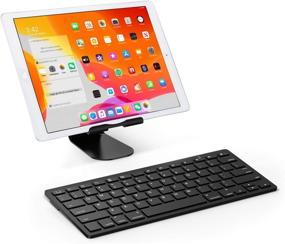 img 3 attached to 🔍 OMOTON Ultra-Slim Bluetooth Keyboard for iPad 10.2(8th/7th Gen), 9.7, iPad Air 4th Gen, iPad Pro 11/12.9, iPad Mini, and More Bluetooth Devices - Black