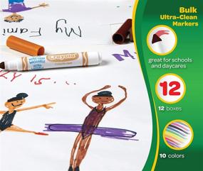 img 3 attached to 🖍️ Crayola Ultra Clean Washable Markers: Broad Line, 12 Pack with 10 Vibrant Colors - Perfect for Mess-Free Art!